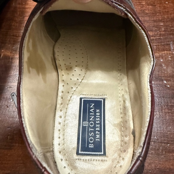 Bostonian 🇺🇸 Made in USA Men's Burgundy Wingtip Leather Oxfords 12 D - Picture 11 of 15